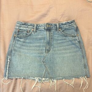 American Eagle Super High-Rise A-Line Jean Skirt